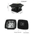 thumbnail image 4 of 2X Solar Post Cap Lights 2 Lighting Modes LED Deck Fence Cap Lights for Wooden Posts Garden Decoration Warm Black, 4 of 7