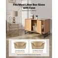 thumbnail image 4 of VEVOR Cat Litter Box Enclosure Furniture, 31.5 in Hidden Litter Box Cabinet with Scratch Pad & Storage, Waterproof Cat Washroom End Table Cat House, Fit Most of Litterbox, for Bedroom Living Room, 4 of 9