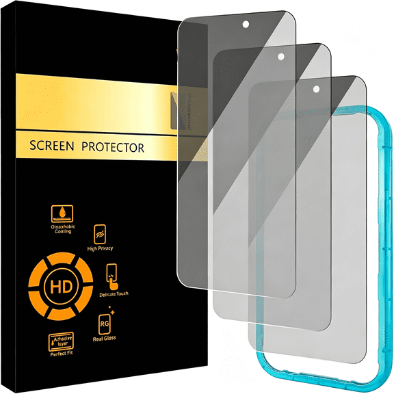 KUMEE 3 Pack for Iphone 17 Pro Privacy Screen Protector [6.3 Inch] with Installation Frame, Anti Spy Private Tempered Glass Anti-Scratch Case Friendly Anti Spy Privacy Screen Iphone 17 Pro