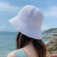 thumbnail image 5 of Sombrero de paja para el sol, sombrero de pescador tejido, sombrero de playa, gorra plegable, gorras de verano, sombrero de pescador para mujer, 5 of 5