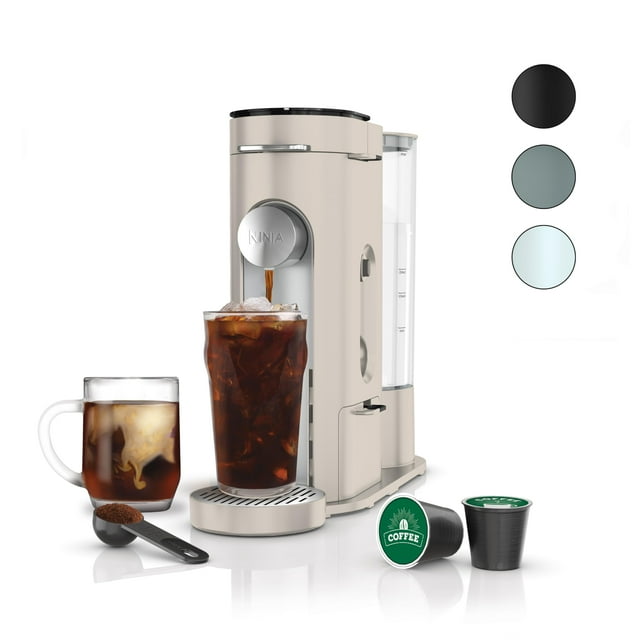 Ninja Pods & Grounds Single-Serve Coffee Maker, K-Cup Pod Compatible, Brews Grounds, Compact Design, 56-oz. Reservoir, 6-oz. Cup to 24-oz. Travel Mug