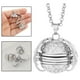 thumbnail image 4 of Collar con medallón de fotos expandible con alas de ángel, ideal para cumpleaños de niños, mujeres y niños. plata, 4 of 6