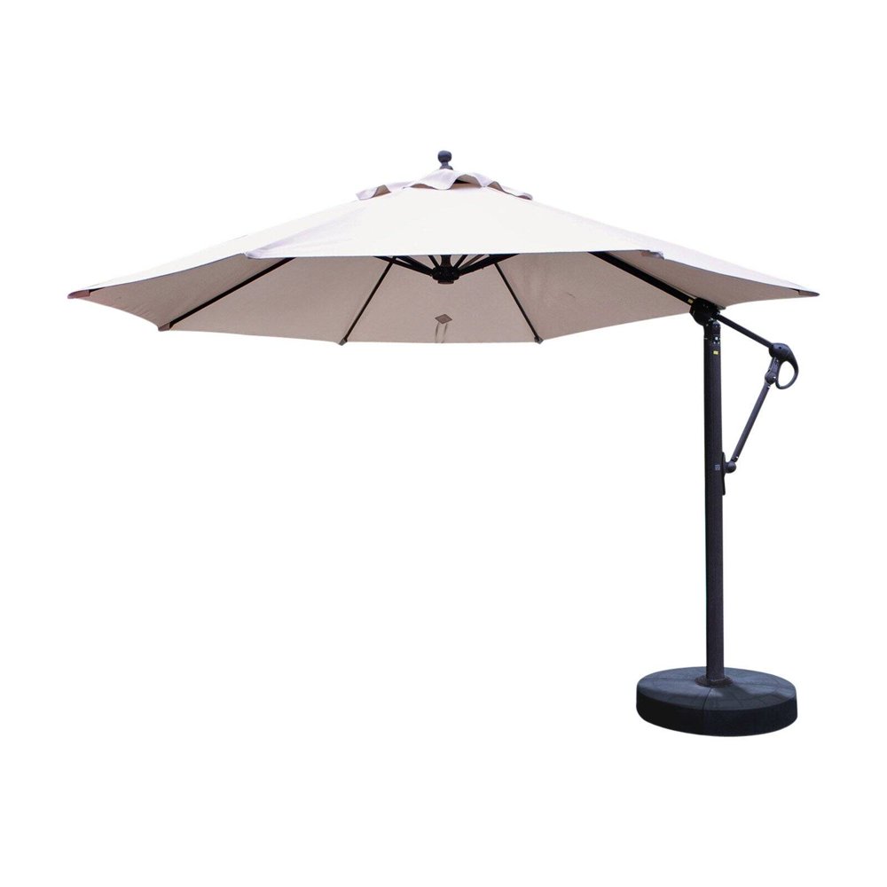 Galtech Sunbrella Easy Tilt 11ft. Offset Umbrella with Wheeled Base