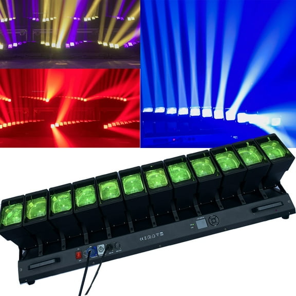 Jacmui Matrix Lighting 12X60W LED Zoom Stage Light Beam Bar Wall Wash Moving Head DJ Light Each LED Point Control For Livehouse Party Event Show