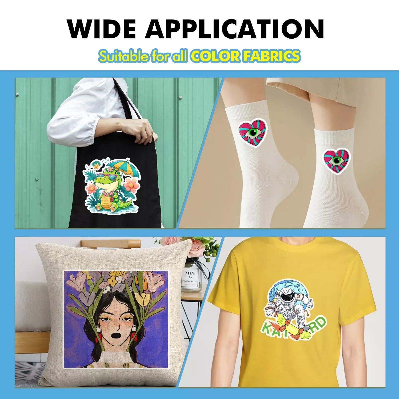 A-SUB Sublimation HTV for Dark Fabrics, T-shirts, 12" x 20FT Matte White HTV Vinyl Roll