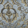 thumbnail image 4 of Plutus Versailles Grandeur Damask Gray Gold Velvet Luxury Throw Pillow, 4 of 5