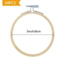 thumbnail image 2 of ABPETE 24 Pieces 3 Inch Embroidery Hoops Bulk Wholesale Cross Stitch Hoop Ring for Embroidery, Art Craft Handy Sewing and Christmas Decoration, 2 of 7