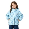 thumbnail image 3 of CPNG Toddler Baby Girls Hooded Jacket Full Zip Waterproof Windproof Windbreaker Coat with Cute Print Kids Lightweight Outdoor Jacket, 3 of 4