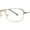 Gold, variant on Classic Iconic Dad Fashion Narrow Rectangle Snug Reading Glasses Silver +1.00