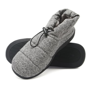 Hanes Mens Slipper Boot House Shoes with Memory Foam Indoor/Outdoor Sole