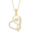thumbnail image 2 of Rosec Jewels Lab Created Diamond Heart Necklace with Infinity (Ef-Vs Quality) - Love Pendant Necklace for Valentines Day, 18K Yellow Gold, 2 of 7