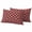 Red, variant on 2 Pack Outdoor Waterproof Throw Pillows, Abstract Black Trellis Morocco Decorative Rectangle Pillow Case Patio Pillows for Chair Couch Sofa 20x12in