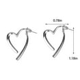 thumbnail image 3 of Xihbxyly Pendientes En Forma de Corazón, Modernos, Chapados En Oro y Plata, Diseño Cómodo y Versátil, Perfectos para Uso Diario, San Valentín o Fiestas, Regalo Elegante para Mujer, Tamaño de 3 Cm., 3 of 7