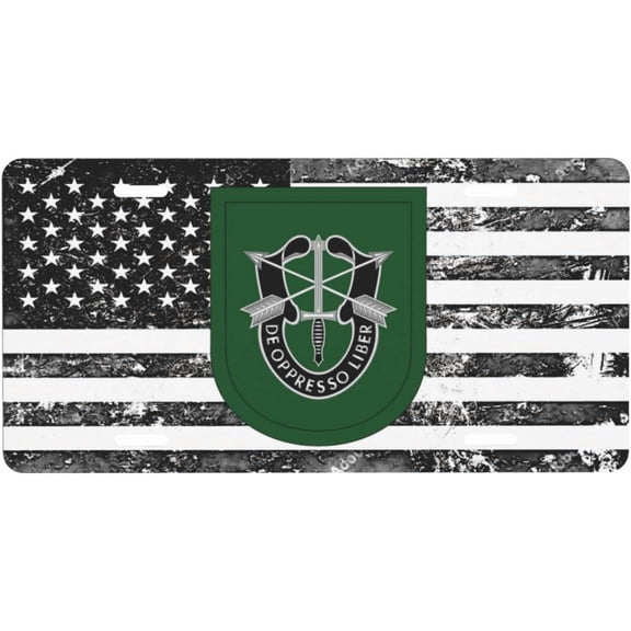 Army 10th Special Forces Group License Plate 6" x 12" Aluminum Decorative Front License Plates Metal Car Plate Novelty Vanity Tag Cover with 4 Holes Car Decor Accessory
