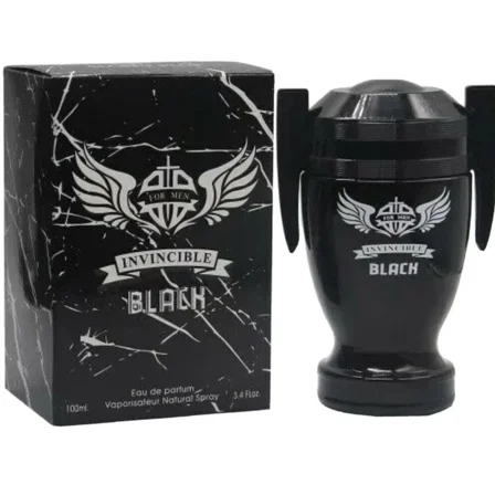 Invincible Black Eau de Parfum Spray for Men, 3.4 fl oz / 100 ml