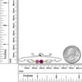 thumbnail image 3 of Gem Stone King 925 Silver and 10K Yellow Gold Lab Grown Diamond Bracelet for Women Created Ruby Pink Moissanite (1.52 Cttw), 3 of 3