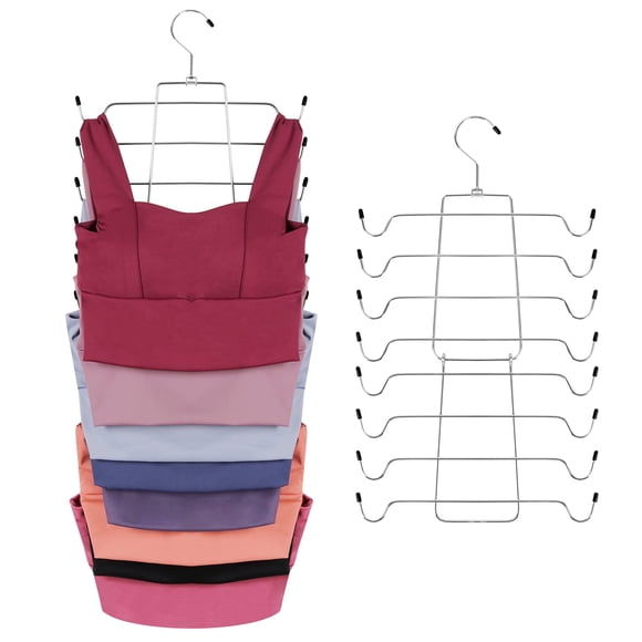 ZEDODIER Paquete de 2 perchas para camisetas sin mangas, perchas para sujetadores que ahorran espacio, soporte antideslizante para colgar sujetadores deportivos, organizadores de armario y almacenamie