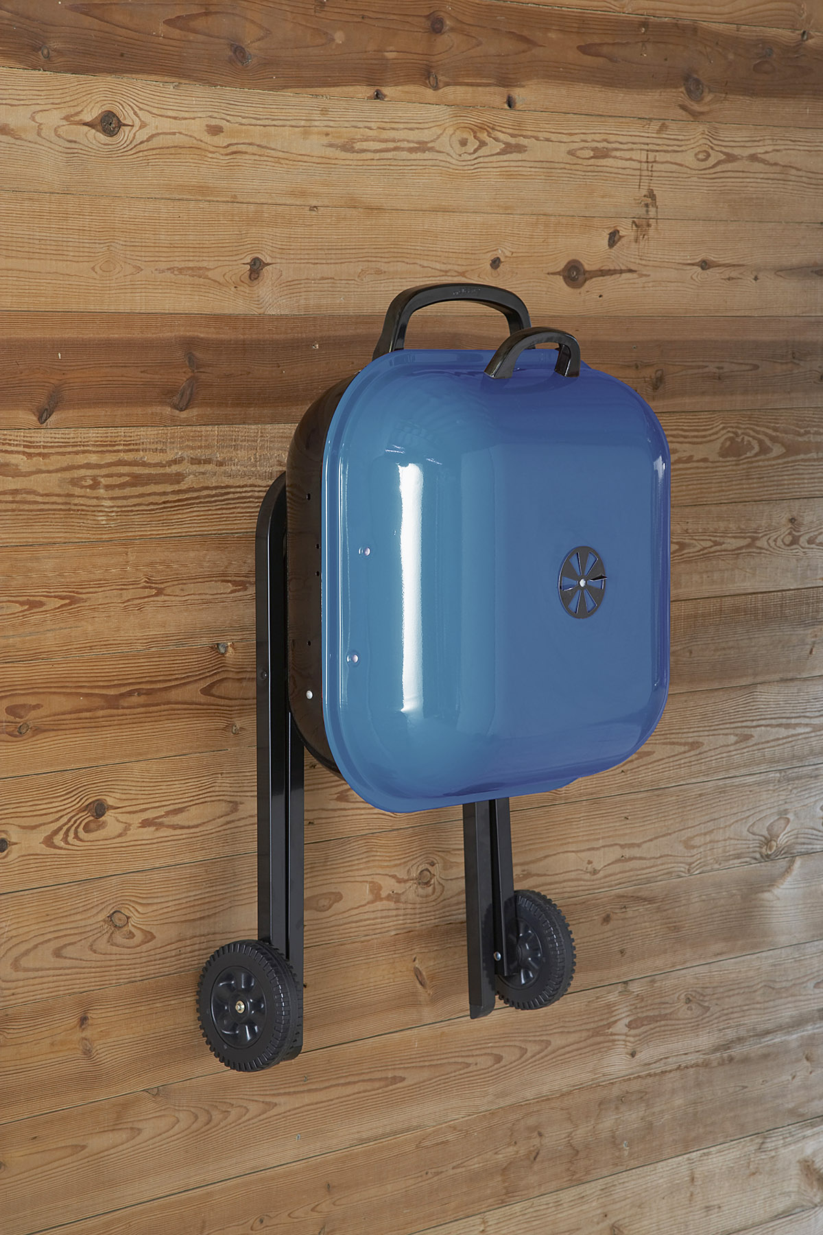 AMERICANA GRILLS AMERICANA WALK-A-BOUT, ORIGINAL SQUARE CHARCOAL GRILL-100% PRE-ASSEMBLED PORTABLE STEEL, BLUE