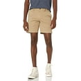 thumbnail image 1 of Goodthreads Homme Slim-Fit 7" Plat-avant Confort Stretch Chino Court, Brun Kaki, 32, 1 of 2