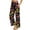 Cartoon Skull, variant on Mushroom Skeleton Moon Night Print Wide Leg Yoga Pants for Women Summer Capri Palazzo Flowy Pants Casual Loose High Waist Trousers with Pockets, Size 2XL