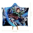 thumbnail image 2 of Demon Slayer Wearable Blanket Cloak Arctic Velvet Hooded Blanket Soft Fuzzy Hoodie Blanket Cape for Adults Kids 50"x60", 2 of 8