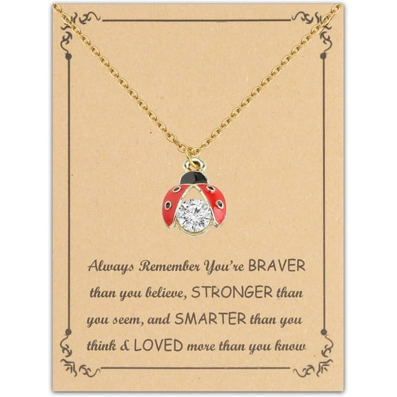 Ladybug Pendant Necklace Ladybug Gifts Jewelry Ladybug Necklace Charm Inspirational Gifts for Women