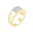 thumbnail image 3 of AFFY 1 Carat(Cttw) Baguette & Princess Cut White Natural Diamond Men's Anniversary Band Ring In 14k Solid Yellow Gold Ring Size-10, 3 of 3