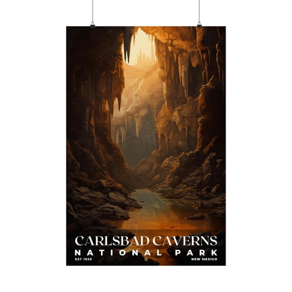 ELNEIT - Carlsbad Caverns National Park Poster, Unframed Matte Paper, S07