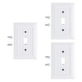 thumbnail image 5 of Baoblaze 3Pcs Electrical Outlet Covers Sturdy Easy Installation Outdoor Wall Plates 3 Hole White, 5 of 8