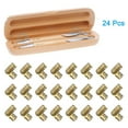 thumbnail image 3 of Bisagras de barril de latón invisibles, paquete de 24, bisagras ocultas cilíndricas pequeñas de latón de 5x15mm, 3 of 5