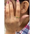 thumbnail image 3 of Emerald Cuff Ring, 925 Silver, 14K Gold Plating, Stackable Ring, Baguette Emerald Ring, Open Ring, Minimalist Anniversary Gift, 3 of 5