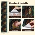 thumbnail image 4 of Peel and Stick Wallpaper Canvas Contact Paper Tree Study Mythical Creatures Stained Glass Self Adhesive and Removable 24in x 118in, 4 of 8