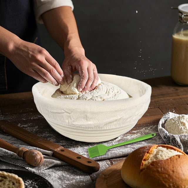 Handwoven Rattan Bread Proofing European Style Baking For Bread Natural Kitchen Tool Ceramic Bakeware Glass Bakeware Bakeware Organizer Silicone Bakeware Bakeware Organizer for Cabinet