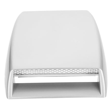 COSMOBETTY 1Pack Auto Hoods Vents Bonnet Cover Decorative Hood Scoop Air Flow Intake Silver ABS
