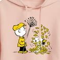 thumbnail image 3 of Peanuts - Charlie Brown Snoopy Fall Leaves - Juniors Cropped Pullover Hoodie, 3 of 6