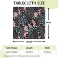 thumbnail image 2 of Pioneer Flower Floral Print Pattern Square Fitted Tablecloth with Elastic Edge,Square Table Cover,Washable Elastic Table Cover for Home Kitchen Party Decor 34"x34", 2 of 6