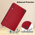 thumbnail image 3 of Protective Case for All-New Amazon Fire HD 10 and 10 Plus Tablet (13th/11th Generation, 2023/2021 Release) 10.1", PU Leather Slim Lightweight Stand Hand Strap Shockproof Case,Red, 3 of 7