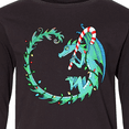 thumbnail image 4 of Inktastic Christmas Dragon with Candy Cane Long Sleeve Youth T-Shirt, 4 of 5