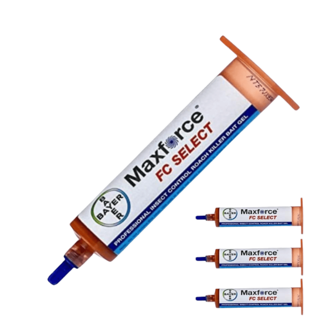 Max Force Roach Killer - Select - German Roach Killer with Premium Chemical Resistant USA-Supply Gloves- 4 Tubes×30g | USA Supply Pest Identification Card