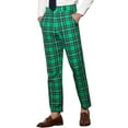 thumbnail image 4 of INSPIRE CHIC Men's Checked Prom Trousers Formal Plaid Suit Pants, 4 of 6