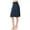 Navy, variant on Womens High Waist Fold Over A-Line Flared Midi Swing Skirt