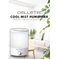 thumbnail image 2 of Delletir - Humidificadores de niebla fría para bebés, recámara, cuarto de bebé, hogar y oficina, vaporizador ultrasónico súper silencioso, repuesto superior grande, difusor de aceite esencial, apagado, 2 of 5