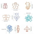 thumbnail image 6 of URTERYSER 10Pieces Creative Paper Clip Colorful Paper Clips Small Metal Paper Clips File Clip Book Marker Clip for File Paper Photo Color 8, 6 of 8