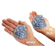 Kidz Rocks Blue Quartz 2 1/2" 4-7 oz Raw Chakra Healing Crystal Rock Mineral Specimen