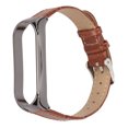 thumbnail image 2 of Leather Watch Strap Leather Wrist Watch Band Quick Release Leather Watch Bands Bamboo Pattern Watch Straps Wrist Smartwatch Strap Replacement For  Mi Band 6 5 NFC, 2 of 8