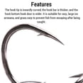 thumbnail image 5 of 100pcs Fishing Hooks Barbed Fishhook for Saltwater Freshwater High Carbon Steel, 5 of 5
