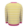 thumbnail image 6 of thefmos Women's Fall Winter Striped Long Sleeve V Neck Pullover Tops Dressy Casual Blouses Loose Cute Shirts Vacation Fashion Clothes, Yellow L, 6 of 6