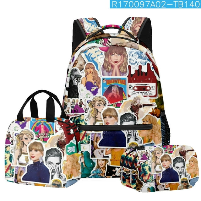 Music Lovers Backpack, Large Capacity School Bag Boy And Girl School Bag Three Piece SetSinKeeU