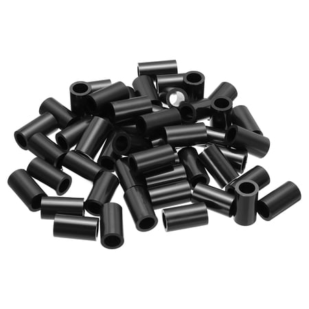 Uxcell 50Pcs M8 ABS Spacers 1/4 ID x 3/8 OD x 0.63 l Plastic Round Spacer Washers Black Standoff Nut Unthreaded for M6 or 1/4 Inch Screws Bolts Electrical Outlet