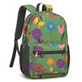 thumbnail image 2 of Pioneer Flower Floral Print Pattern 17" School Backpacks for Teens,Waterproof Oxford Fabric,S-Shape Padded Straps for School,Travel,Hiking,Camping, 2 of 5